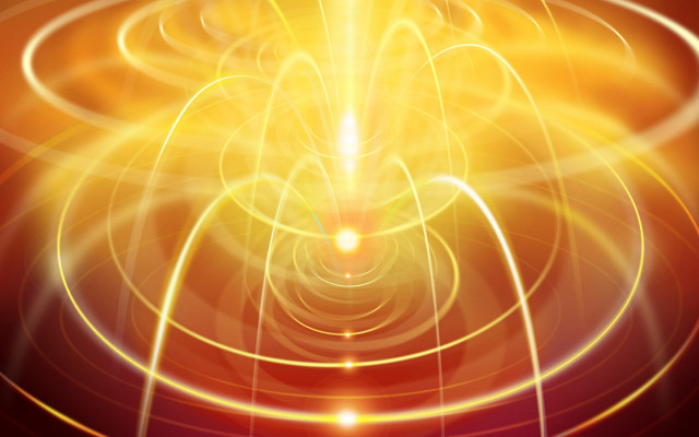 Yellow red swirl black background #2 free wallpaper for desktop - medium preview image