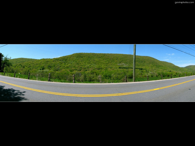 Road hill telephonepole hudsonriver mountain free wallpaper for desktop - medium preview image