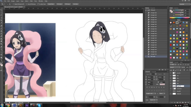 Cartoon character computer screen woman free wallpaper for desktop - medium preview image