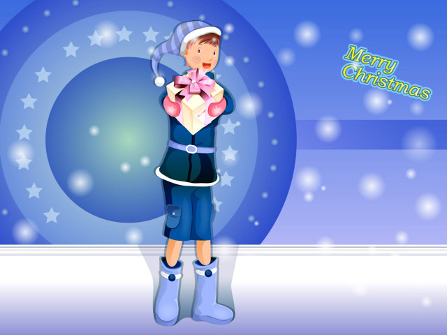 Boy teddy christmas tree starry #2 free wallpaper for desktop - medium preview image