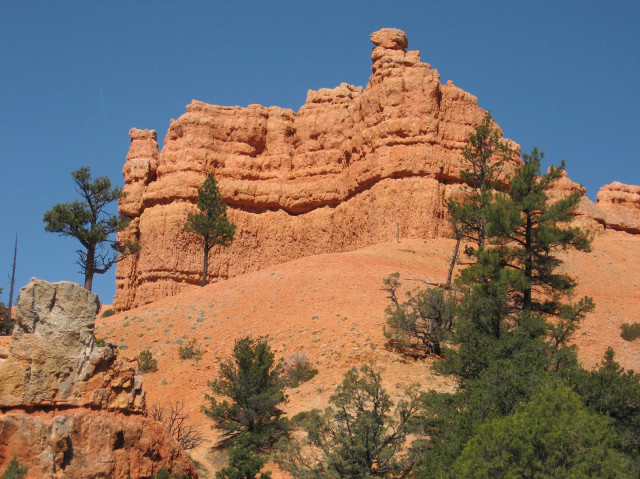 Rock formation trees blue sky free wallpaper for desktop - medium preview image