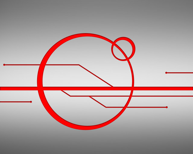 Red circle white background lines #3 free wallpaper for desktop - medium preview image