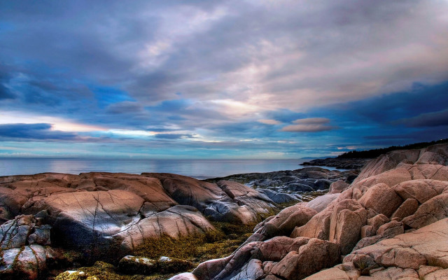 Rocky beach body of water #3 free wallpaper for desktop - medium preview image