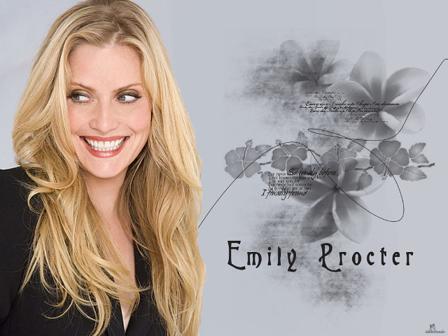 Blonde woman smiling flower portrait free wallpaper for desktop - medium preview image