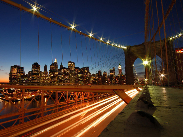 City skyline night bridge water #4 free wallpaper for desktop - medium preview image