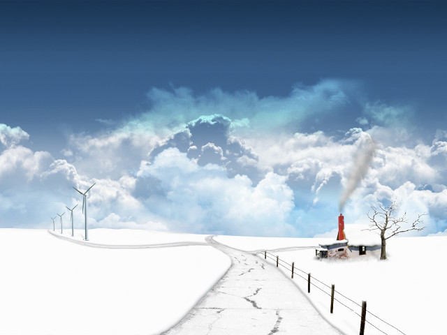 Road red light snow sky free wallpaper for desktop - medium preview image