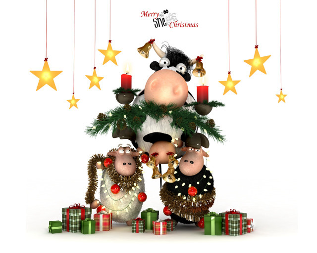 Animals christmas decorations candles white #2 free wallpaper for desktop - medium preview image