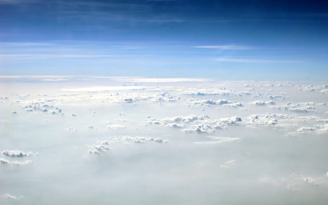 Airplane sky view clouds wing free wallpaper for desktop - medium preview image