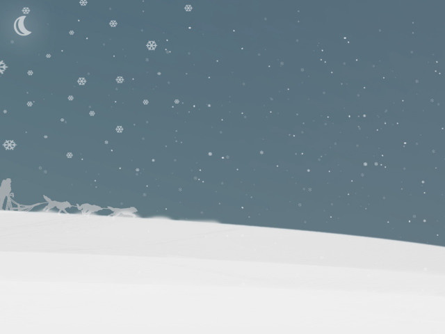 Snowboarder night snow hill stars free wallpaper for desktop - medium preview image