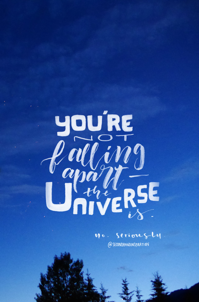 Sky quote falling apart universe free wallpaper for mobile - medium preview image