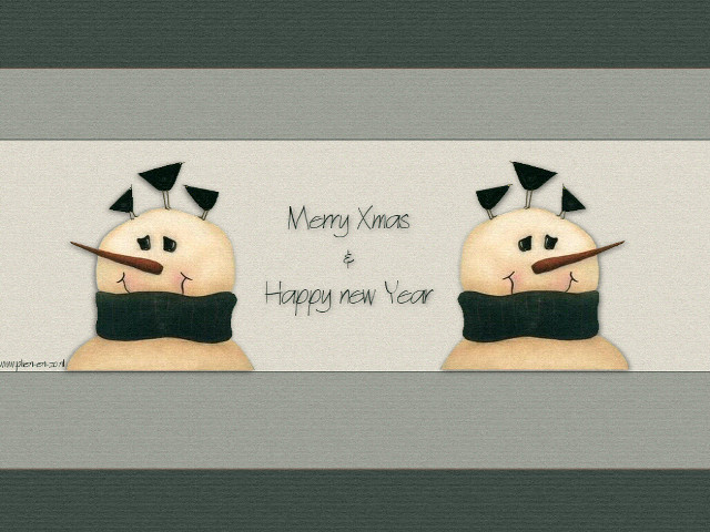 Cartoon characters happy new year free wallpaper for desktop - medium preview image