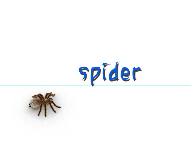 Spider blue letters image side free wallpaper for desktop - medium preview image