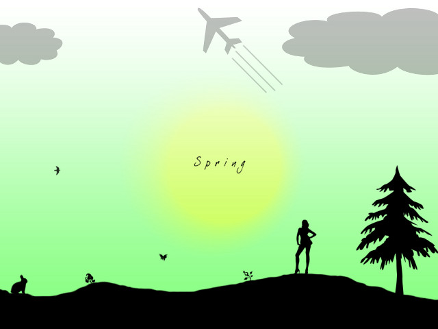 Person hill kite flying tree free wallpaper for desktop - medium preview image