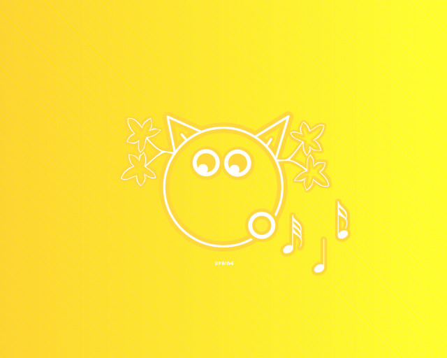 Cat music note mouth hand free wallpaper for desktop - medium preview image