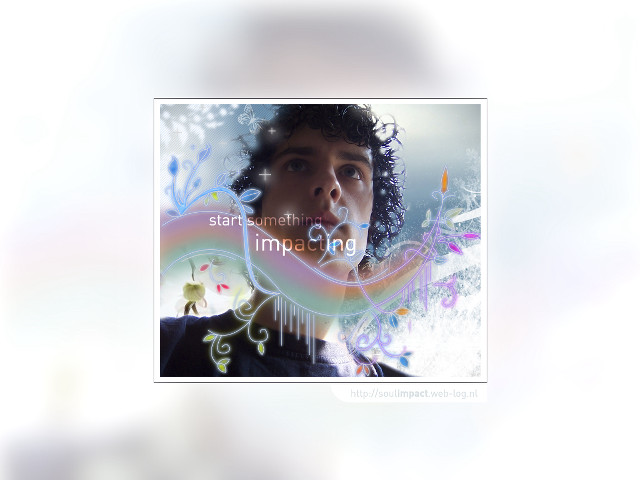 Man colorful swirl white frame free wallpaper for desktop - medium preview image