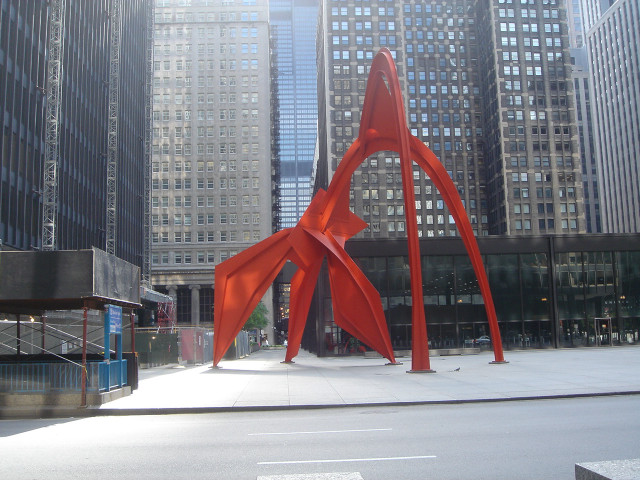 Red sculpture cityscape tokyo abstract free wallpaper for desktop - medium preview image