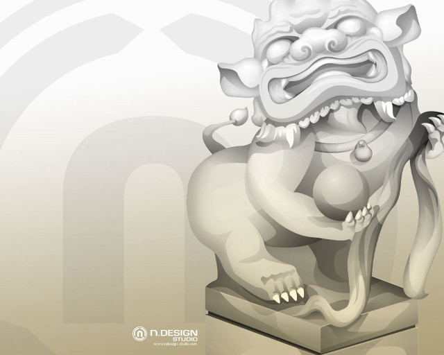 Lion statue large head large free wallpaper for desktop - medium preview image