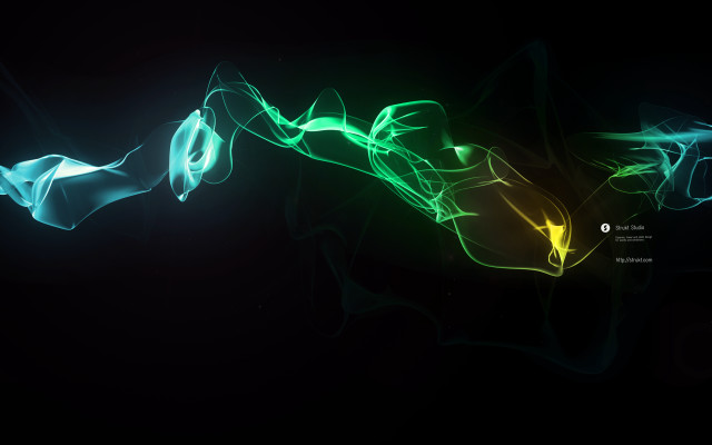 Black background green yellow light #2 free wallpaper for desktop - medium preview image