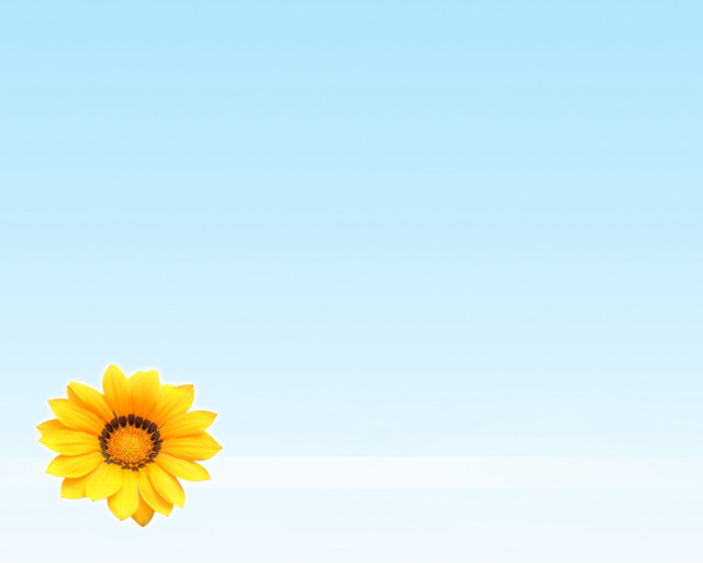 Yellow flower blue sky white #2 free wallpaper for desktop - medium preview image