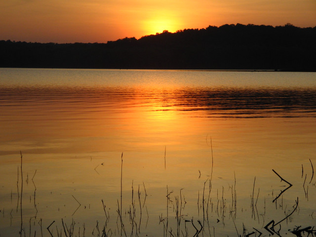 Sunset lake boat trees background #4 free wallpaper for desktop - medium preview image