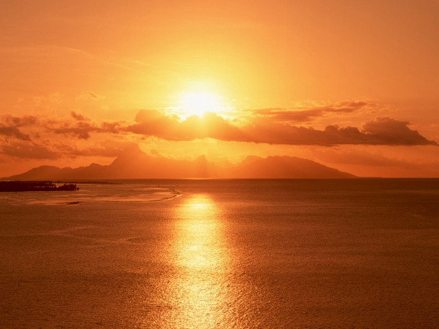 Boat sunset water clouds sky #2 free wallpaper for desktop - medium preview image