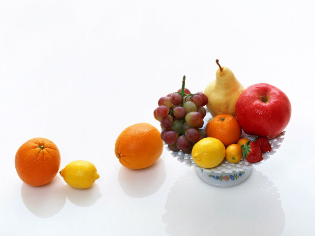 Bowl of fruit on table free wallpaper for desktop - medium preview image