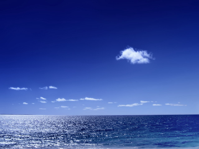Lone cloud sunny day blue free wallpaper for desktop - medium preview image
