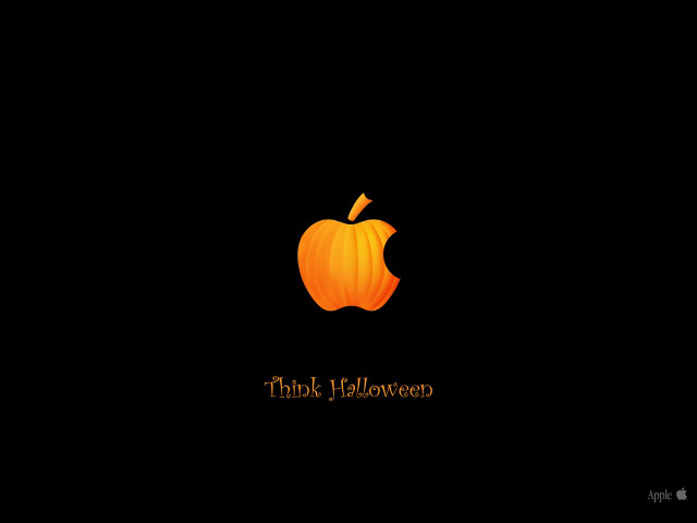 Apple logo yellow apple orange free wallpaper for desktop - medium preview image