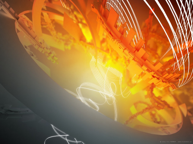 Yellow orange swirl black background #3 free wallpaper for desktop - medium preview image