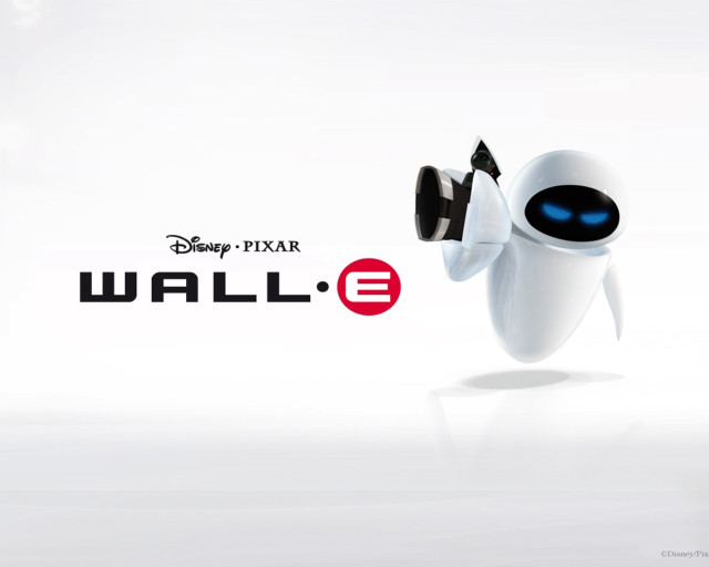 White robot wall e poster free wallpaper for desktop - medium preview image