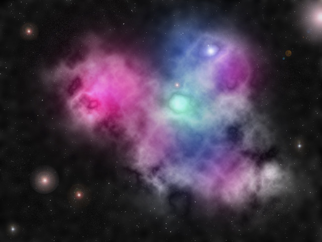 Colorful object black sky stars free wallpaper for desktop - medium preview image