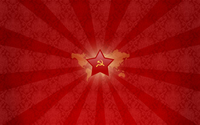 Red star hammer sickle symbol #3 free wallpaper for desktop - medium preview image
