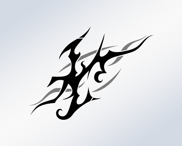 Black white tattoo design bird #2 free wallpaper for desktop - medium preview image