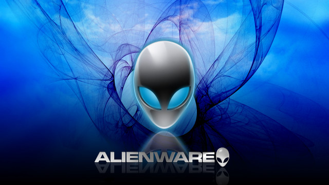 Alienware blue background sky clouds free wallpaper for desktop - medium preview image