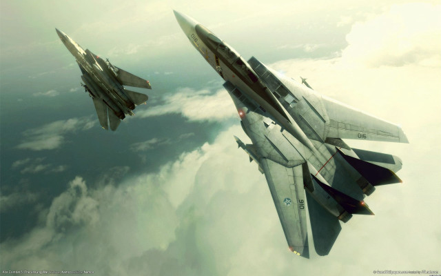 Fighter jets flying sky above free wallpaper for desktop - medium preview image