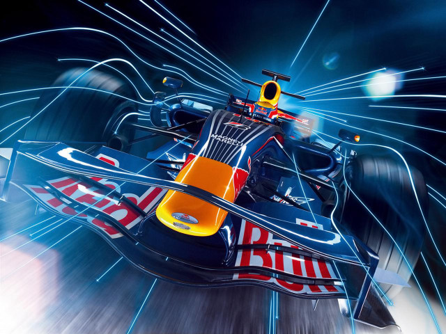 Red bull racing tunnel blue #2 free wallpaper for desktop - medium preview image