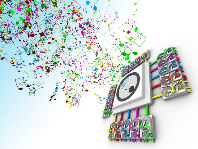 Music note soundboard colorful notes #2 free wallpaper for desktop - medium preview image