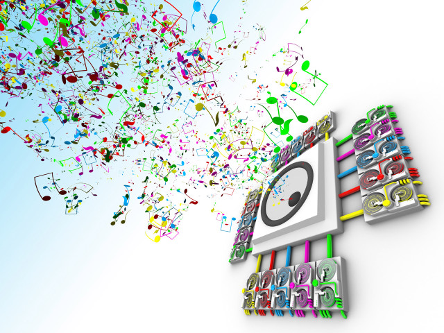 Music note radio colorful notes free wallpaper for desktop - medium preview image