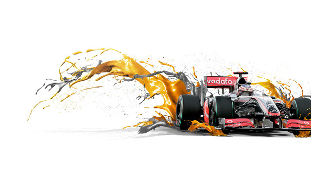 Red white race car yellow free wallpaper for desktop - medium preview image