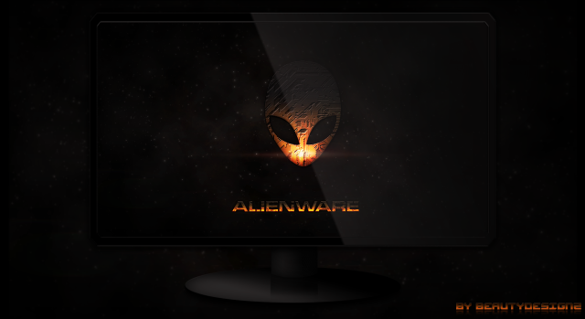 Computer monitor alienware logo glowing free wallpaper for desktop - medium preview image