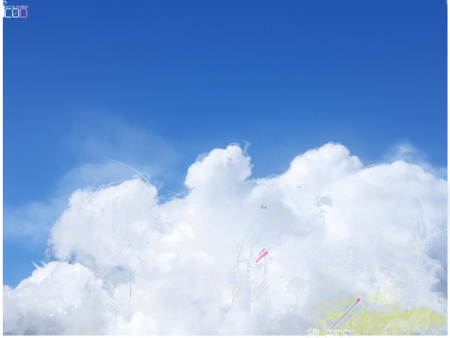 Blue sky white clouds kites free wallpaper for desktop - medium preview image