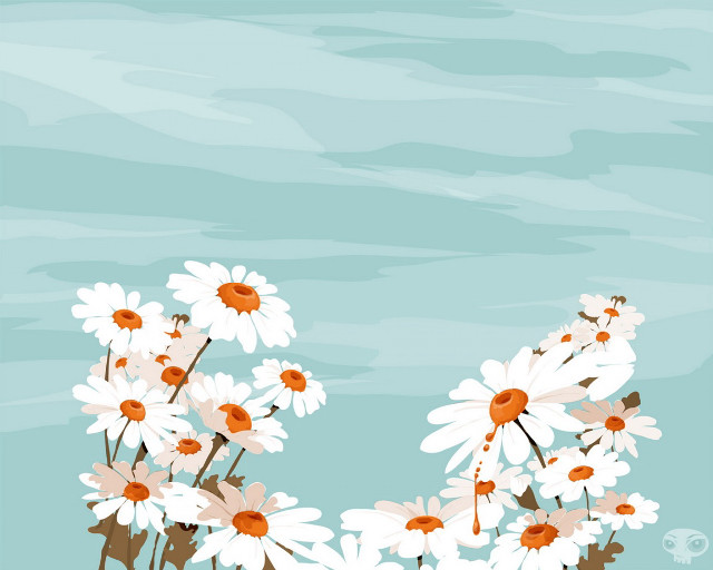 Daisies vase table blue sky #2 free wallpaper for desktop - medium preview image