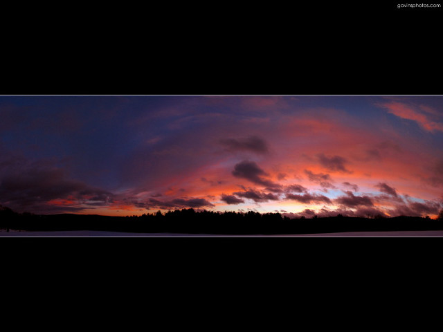 Sunset clouds trees dark sky #2 free wallpaper for desktop - medium preview image