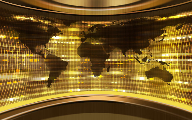 Metallic gold world map wall #2 free wallpaper for desktop - medium preview image