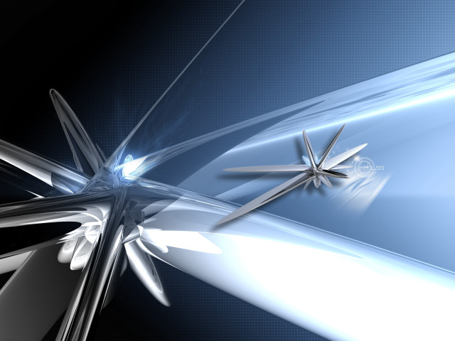 Clock wall blue background white #3 free wallpaper for desktop - medium preview image