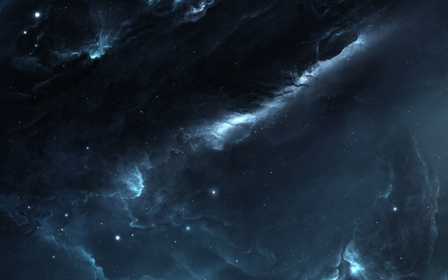 Space stars black cloud bright free wallpaper for desktop - medium preview image
