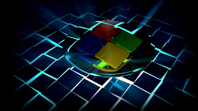 Colorful cube black background blue free wallpaper for desktop - medium preview image