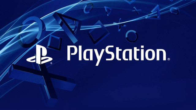 Playstation blue background white logo free wallpaper for desktop - medium preview image