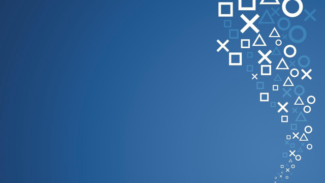 Blue background white pattern letters free wallpaper for desktop - medium preview image