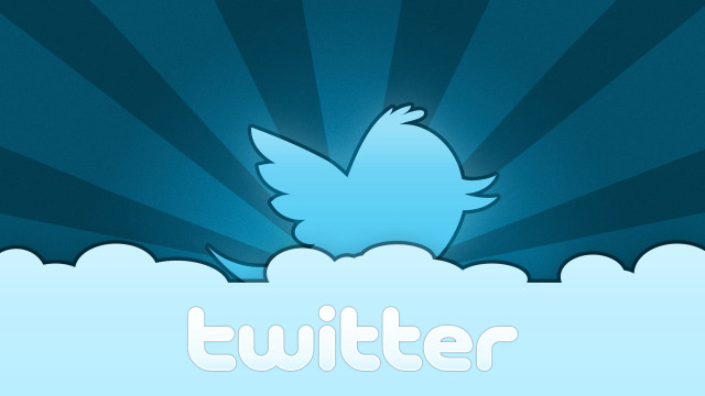 Twitter logo blue background white free wallpaper for desktop - medium preview image